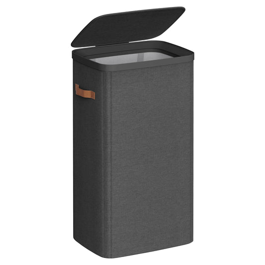 Panier à linge 100 L avec couvercle et poignées